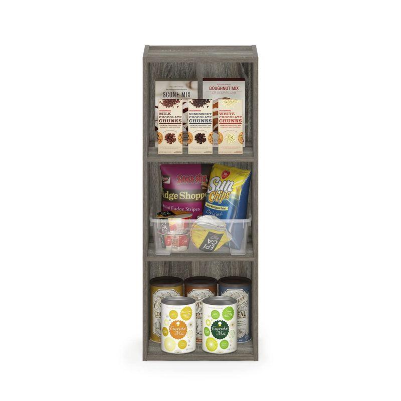 Furinno 3-Tier Easy Assembly Ultility Shelf Open Bookcase Dispaly Organizer,French Oak