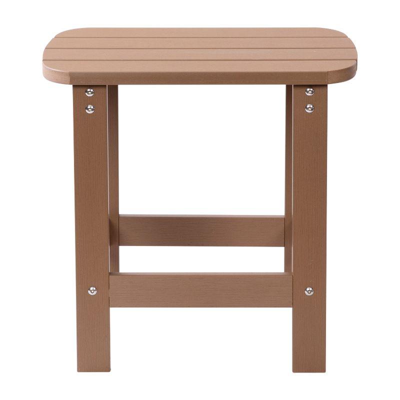 Charlestown Natural Cedar Poly Resin Adirondack Side Table