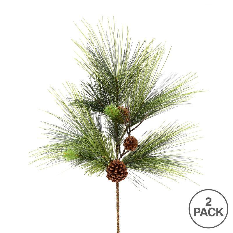 Vickerman 30" Boulder Pine Artificial Christmas Spray. Includes 2 sprays per pack.