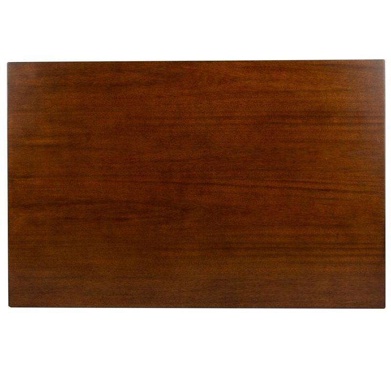 Classic Walnut Finish Rectangular Dining Table for Six