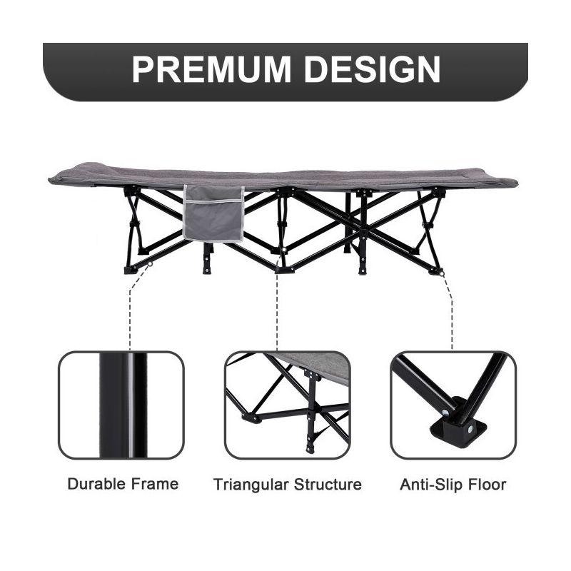 SUGIFT Folding Camping Cot & Bed Heavy-Duty for Adults Kids w/ Carrying Bag