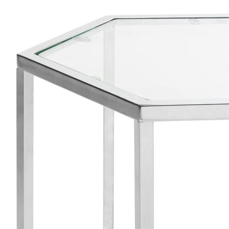 Teagan End Table - Chrome - Safavieh.