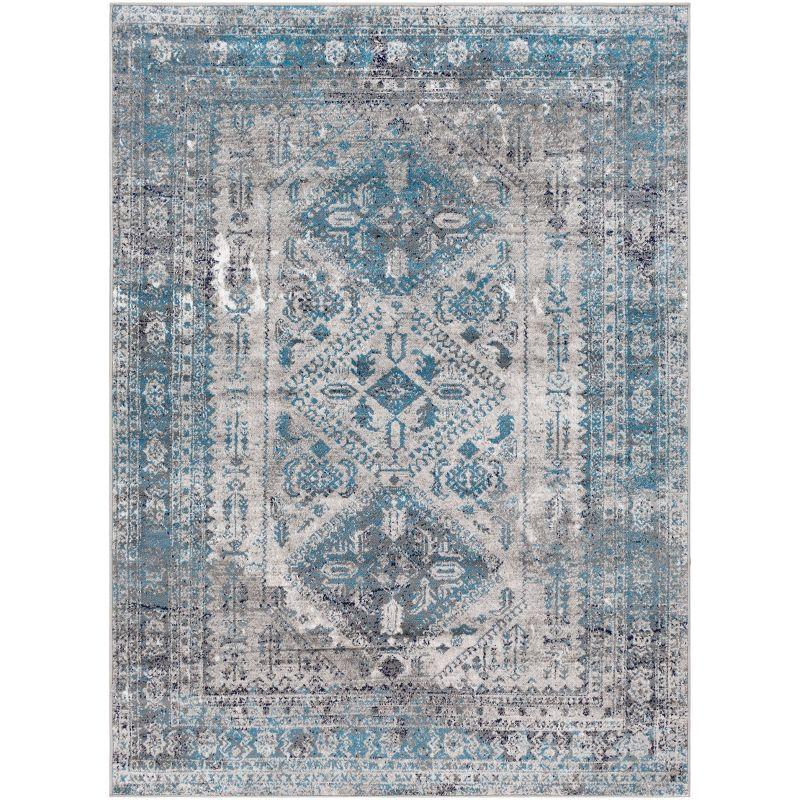 Livabliss 3'11"x5'7" Melissa Traditional Rugs Gray: Medium Pile, Stain & Fade-Resistant, Indoor Use