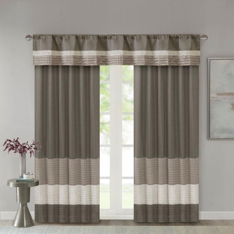 Madison Park Amherst Polyoni Pintuck Single Window Valance