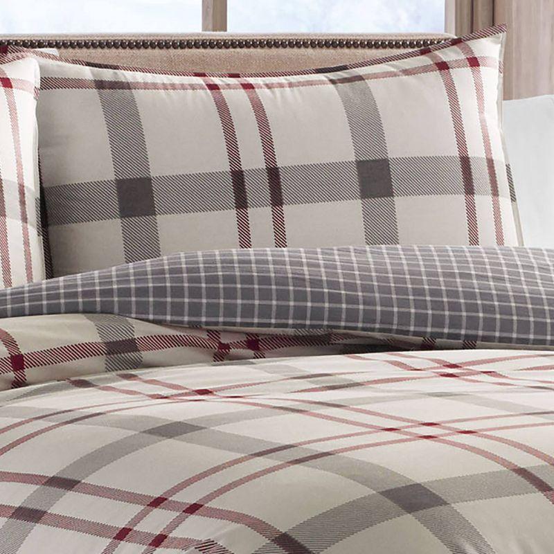 Portage Bay Plaid Duvet Cover And Sham Set Silver - Eddie Bauer®