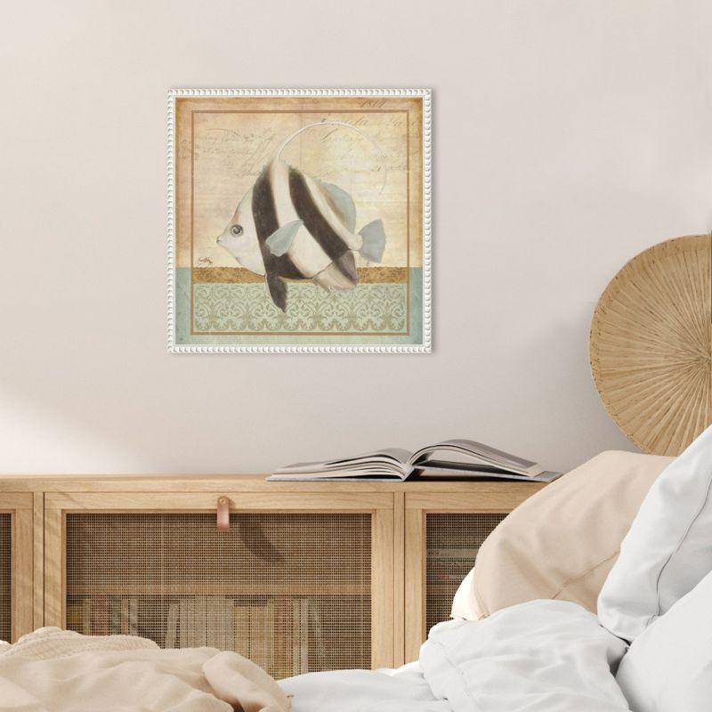 Amanti Art Vintage Fish I by Elizabeth Medley Framed Canvas Wall Art