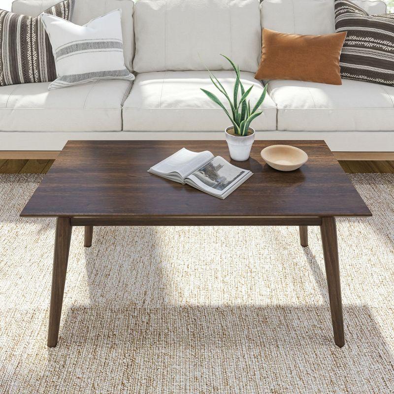 Plank+Beam 40" Mid Century Modern Coffee Table, Solid Wood Tables for Living Room