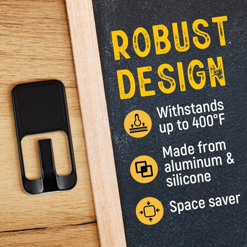 Impresa [6 Pack] Heavy Duty Magnetic Hooks for Hanging Utensils on Your Grill - Heat Resistant Super Strong