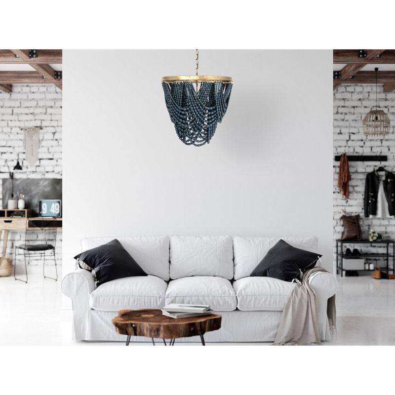 Storied Home Draped Wood Bead Chandelier