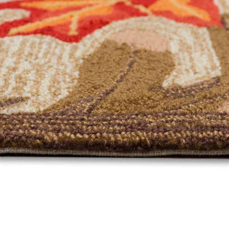 Liora Manne Ravella Falling Leaves Indoor/Outdoor Rug Natural 5' x 7'6"