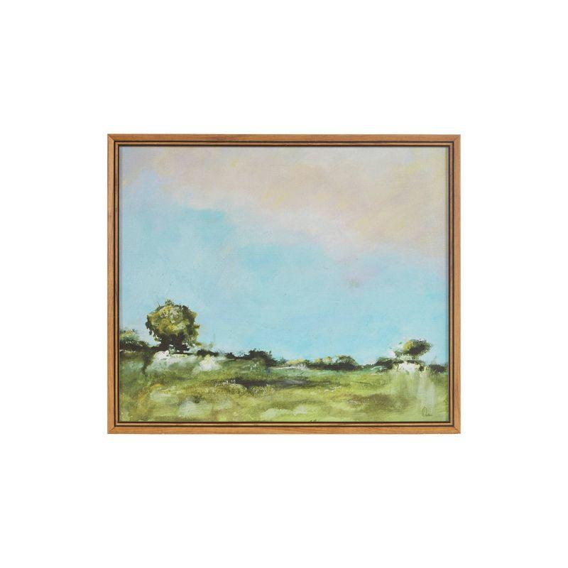 Martha Stewart Across The Plains 2 Abstract Landscape Framed Canvas Wall Art