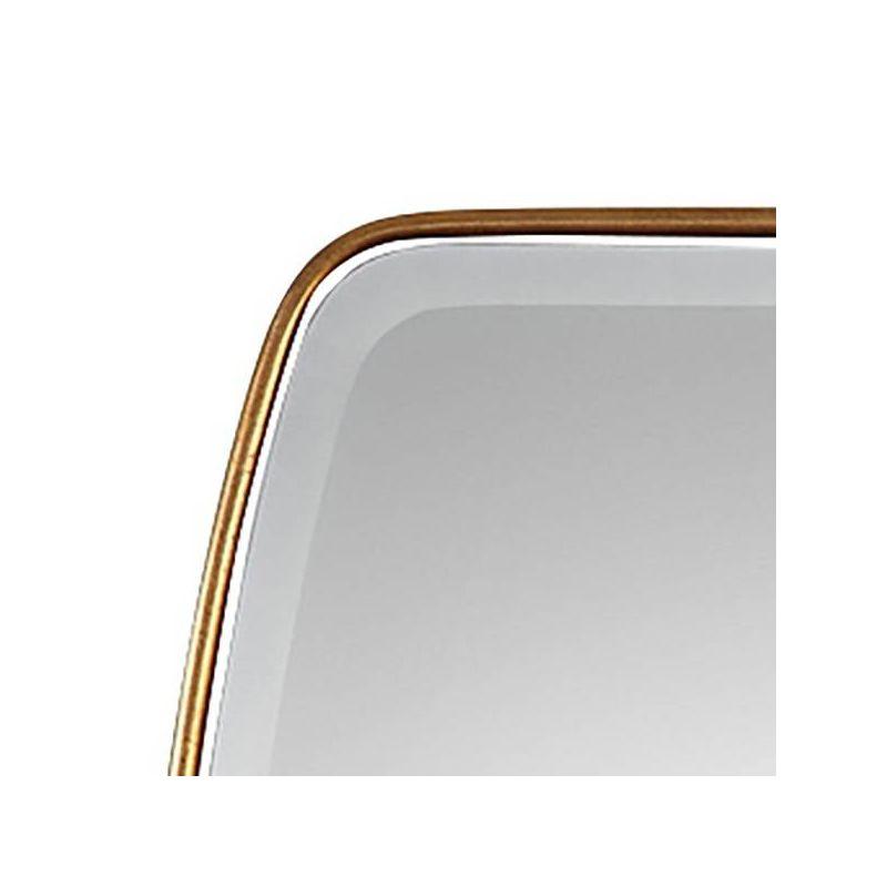 Uttermost Round Rectangular Vanity Accent Wall Mirror Modern Edge Beveled Gold Frame 21" Wide for Bathroom Bedroom Living Room