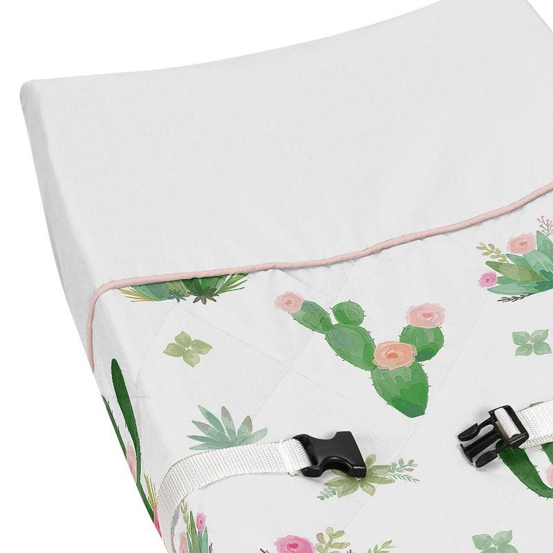 Sweet Jojo Designs Cactus Floral Changing Pad Cover