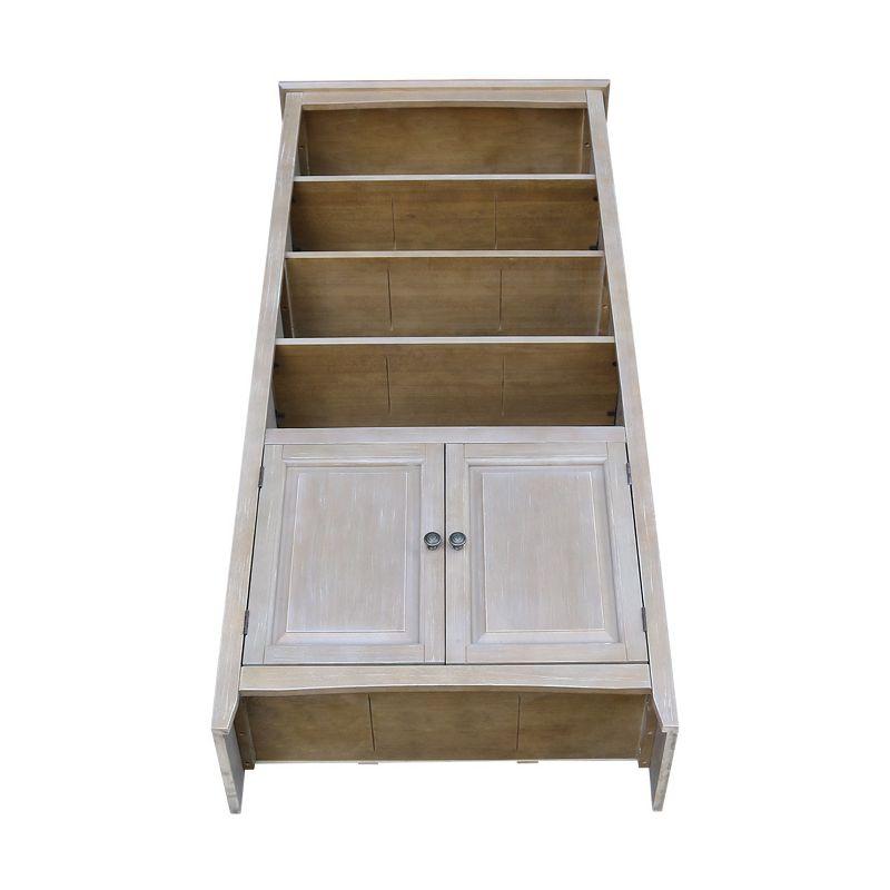 72" Shaker Bookcase with Two Lower Doors - International Concepts