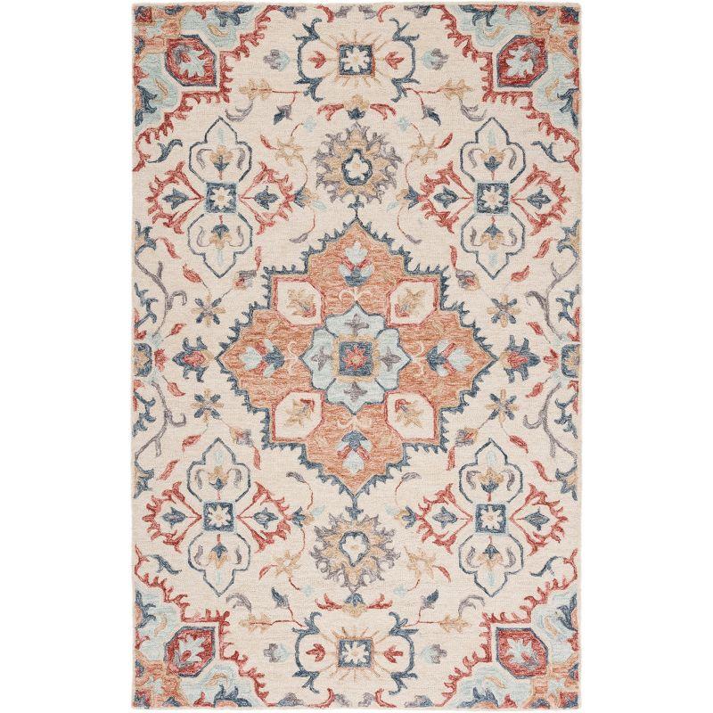 Metro MET354 Hand Tufted Indoor Accent Rug - Beige/Rust - 3'x5' - Safavieh