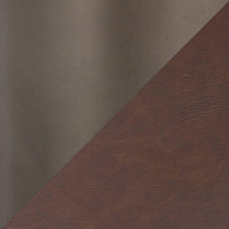 Set of 2 31.25" Duke Industrial Adjustable Height Barstools Antiqued Brown - LumiSource: Oval Back, Polyurethane Upholstery, Metal Legs