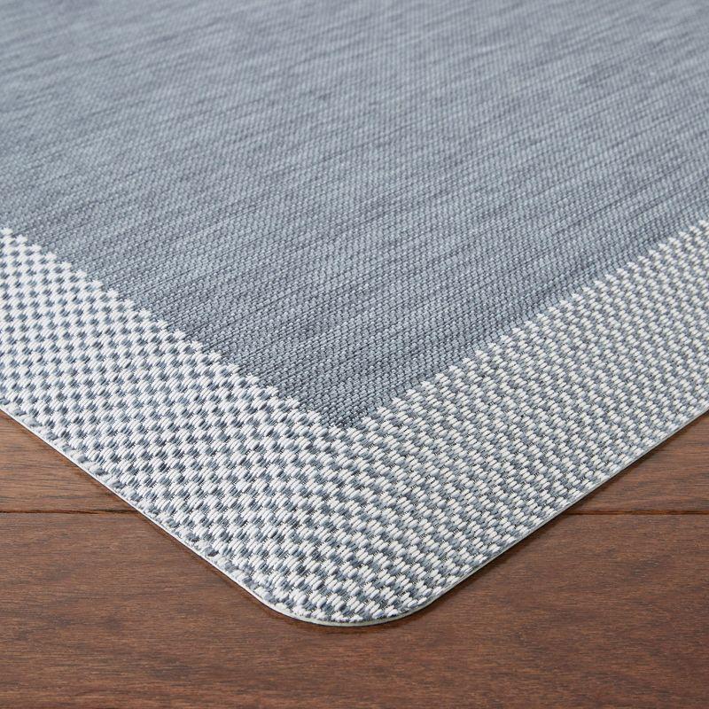 Martha Stewart Mira Modern Heathered Anti-Fatigue Air-Infused Kitchen Mat, Blue, 19.6"x39"
