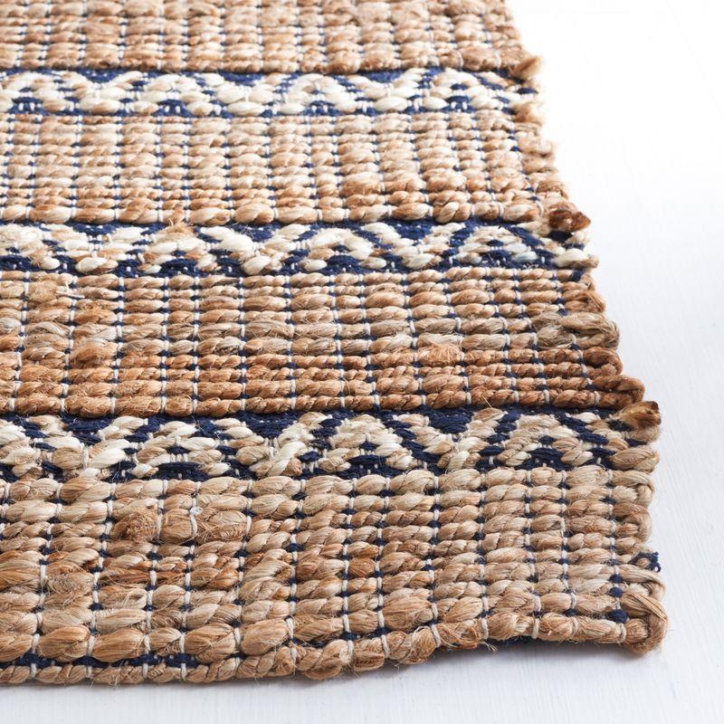 Natural Fiber NFB655 Flat Weave Indoor Area Rug - Navy/Natural - 8'x10' - Safavieh