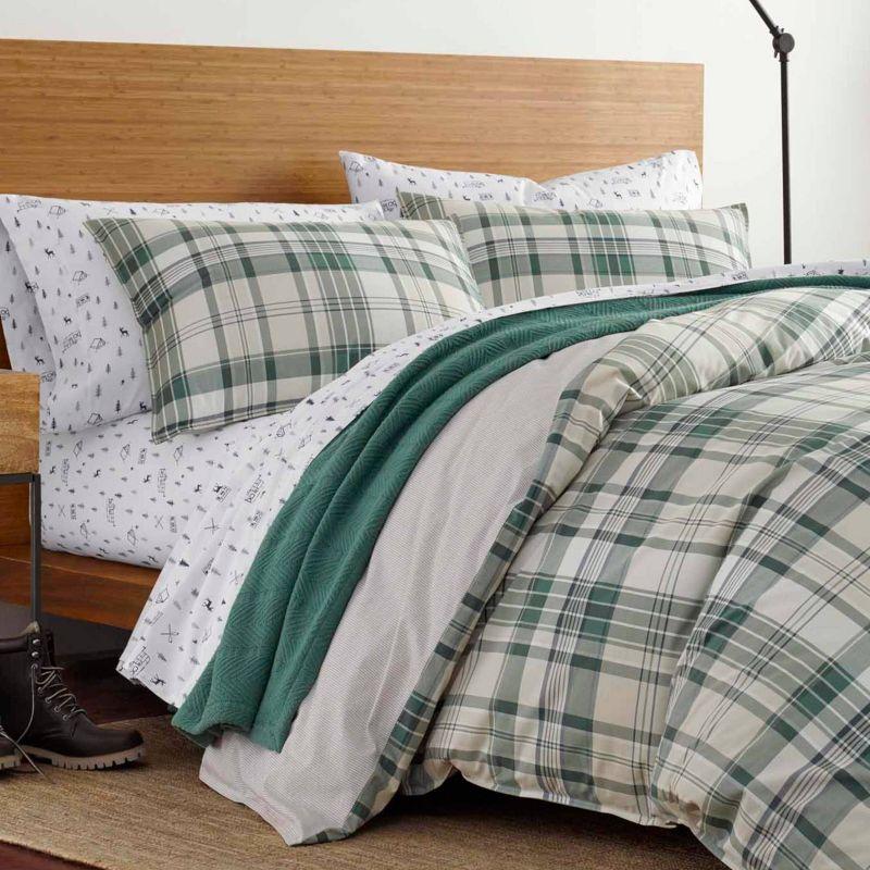 Eddie Bauer - Timbers Reversible Comforter & Sham Set Green