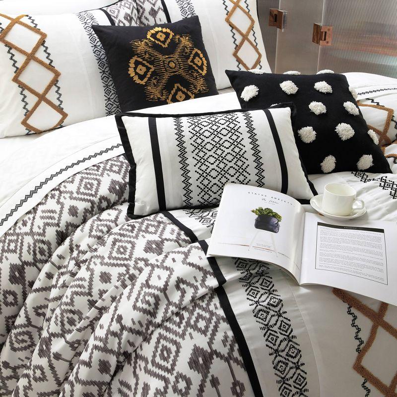 Nanshing America, Inc Anthony Taupe Microfiber 15 Piece Comforter Set