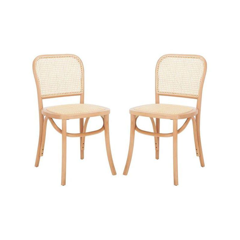 Keiko Cane Dining Chair (Set of 2) - DCH9505 - Natural - Safavieh