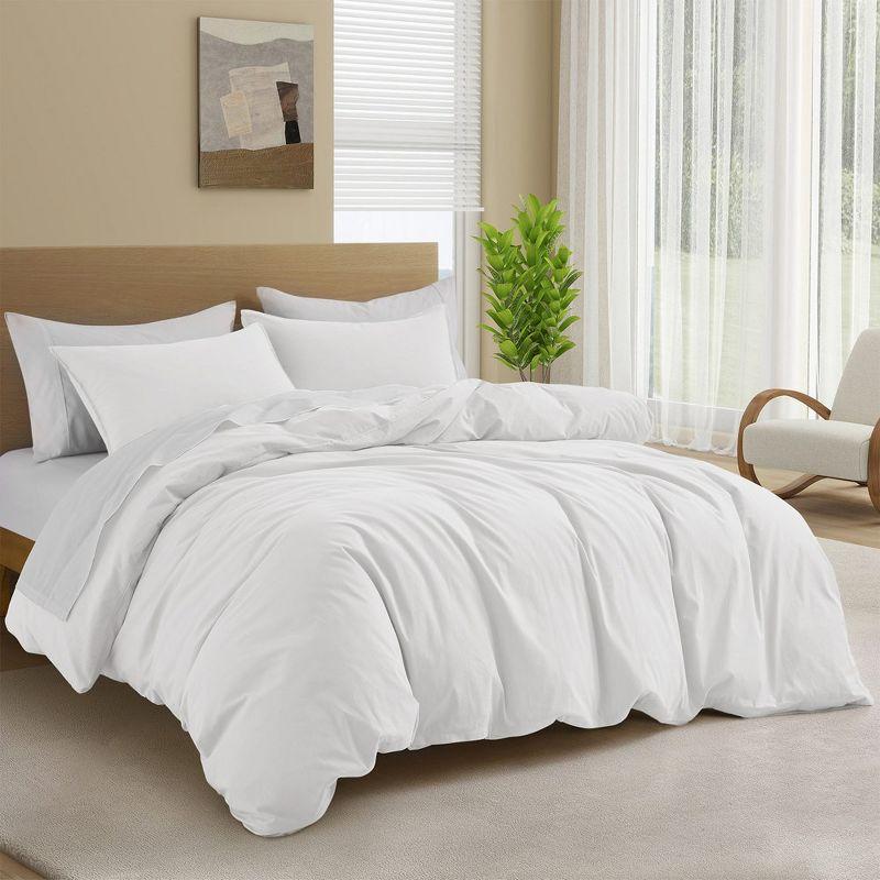 Peace Nest Linen and Cotton Duvet Cover with Pillowcase