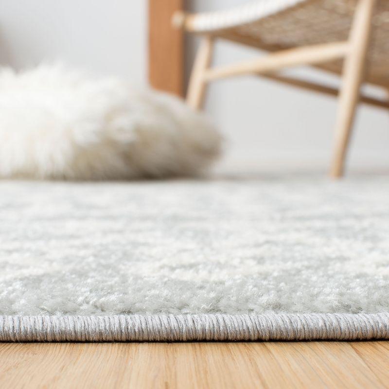 Boho-Chic Light Grey/Ivory Hand-Knotted Easy Care Area Rug