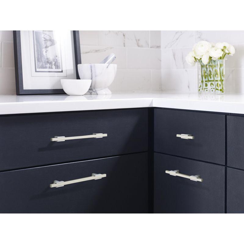 Amerock Urbanite 6-5/16 inch (160mm) Center-to-Center Polished Chrome/Satin Nickel Cabinet Pull