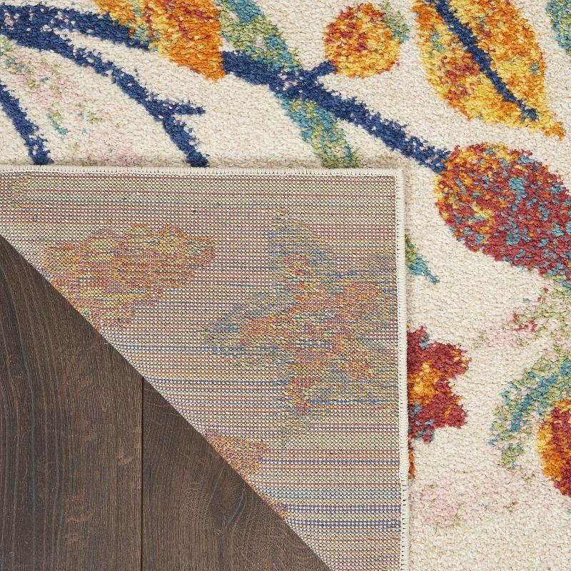 Nourison Allur Botanical Indoor Area Rug Ivory Multicolor 7'10" x 9'10"