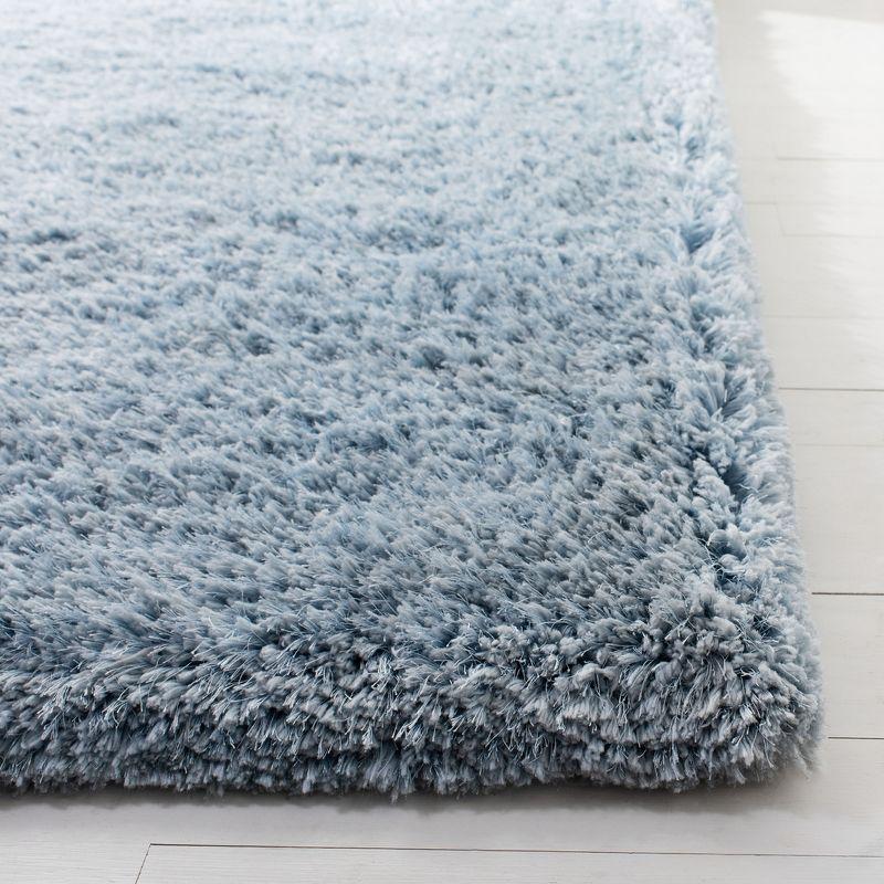 Sheep Shag SSG212 Hand Woven Area Rug - Aqua - 4'x6' - Safavieh.