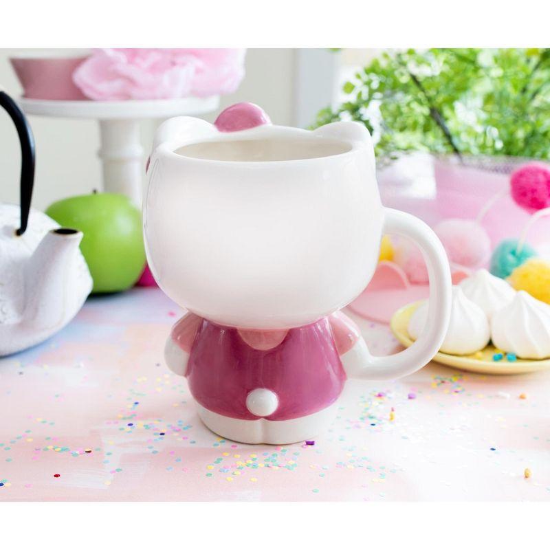 Silver Buffalo Sanrio Hello Kitty 3D Sculpted Ceramic Mug | Holds 20 Ounces