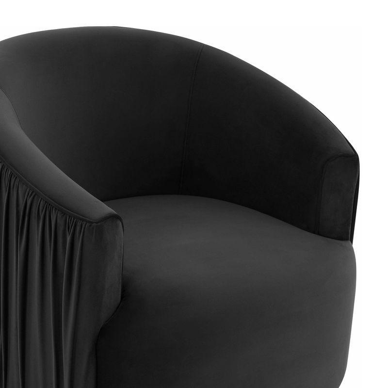 Velvet Swivel Barrel Chair