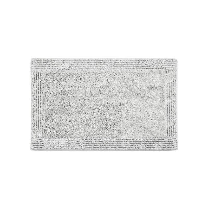 Splendor 1" Gray Cotton Tufted Reversible Bath Rug