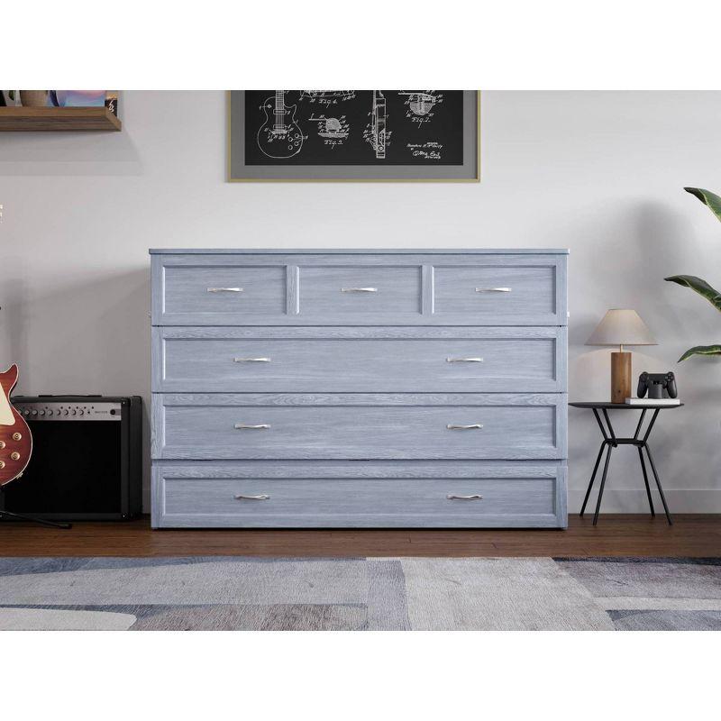 Northfield Driftwood Queen Murphy Bed Chest with Built-in Charger