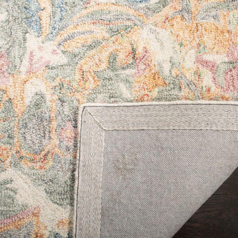 Aubusson AUB104 Hand Tufted Area Rug - Ivory/Sage - 6'x6' - Safavieh.