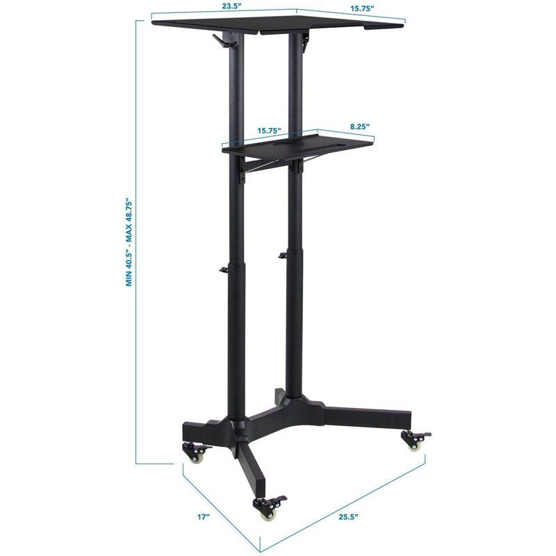 Mount-It! Mobile Standing Height Desk, Portable Podium and Rolling Presentation Lectern