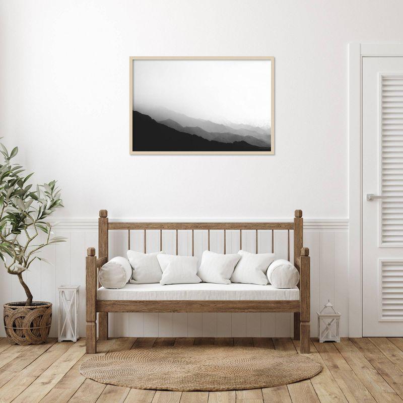 41"x28" Virgin Mountains II by Laura Marshall Wood Framed Wall Art Print Brown - Amanti Art: Modern Acrylic Photography, Hardwood Frame