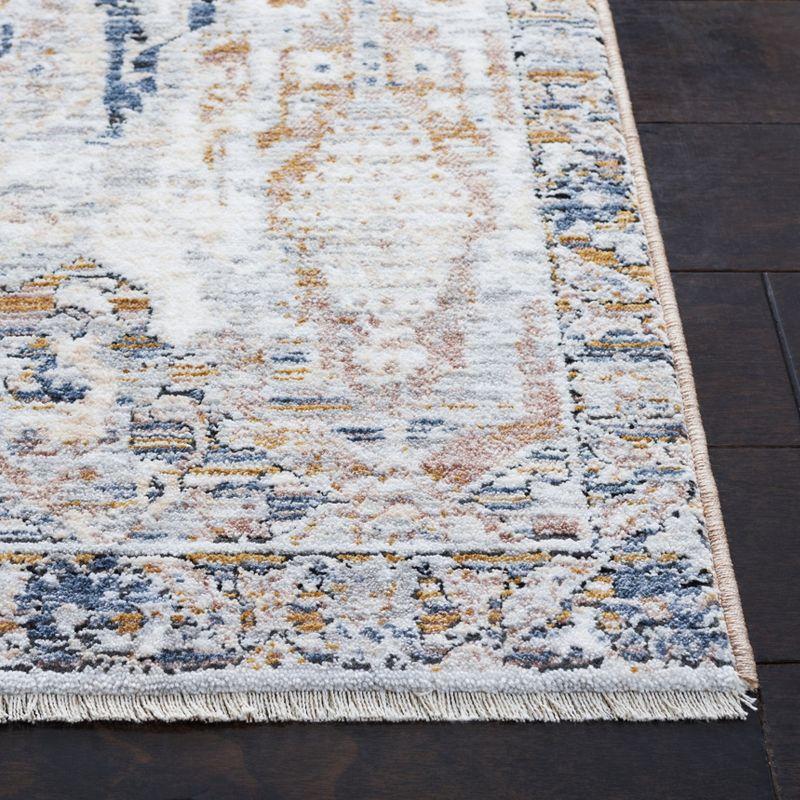 Elysian Gray 4' x 6' Oriental Viscose Area Rug