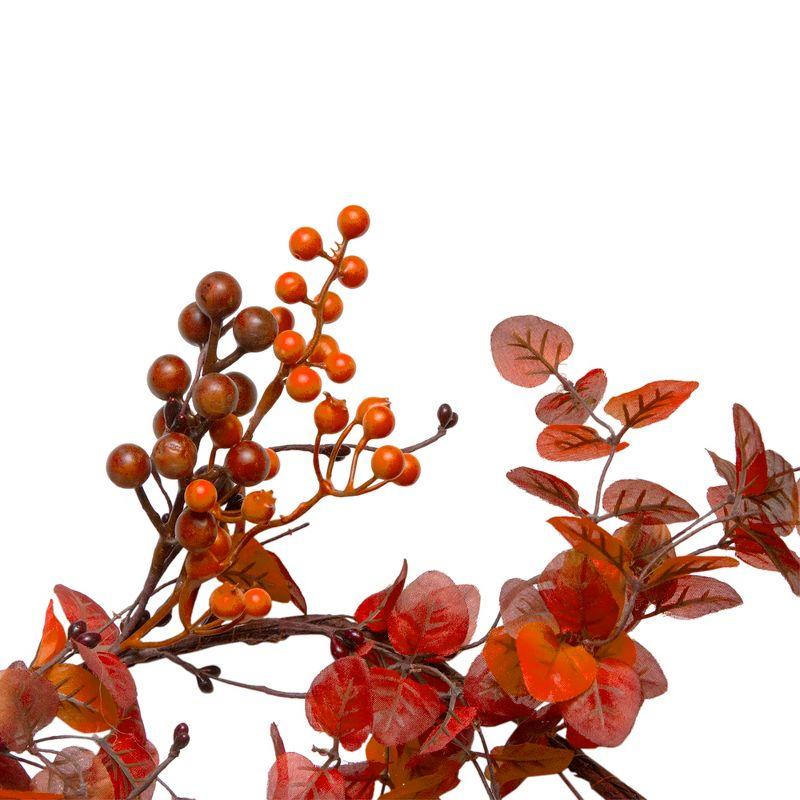 Autumn Elegance 13.6'' Red and Orange Berry Fall Garland