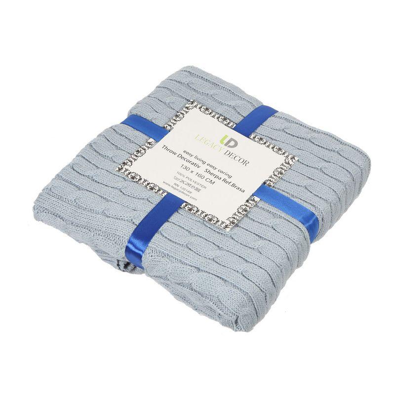 Knit Design Soft Lightweight Throw Blanket