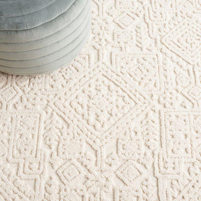 Textural TXT107 Hand Tufted Indoor Area Rug - Ivory - 8'x10' - Safavieh