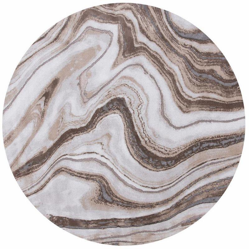 Craft CFT819 Loomed Indoor Area Rug - Gold/Grey - 4'x4' Round - Safavieh