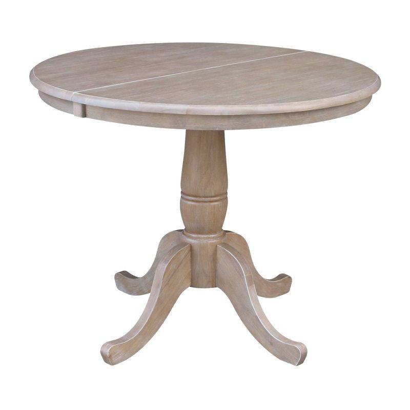 36" Round Dining Table with 12" Leaf - International Concepts