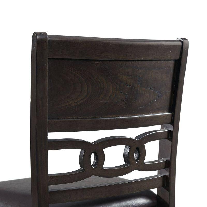 Set of 2 Taylor Counter Height Barstools Faux Leather Walnut - Picket House Furnishings