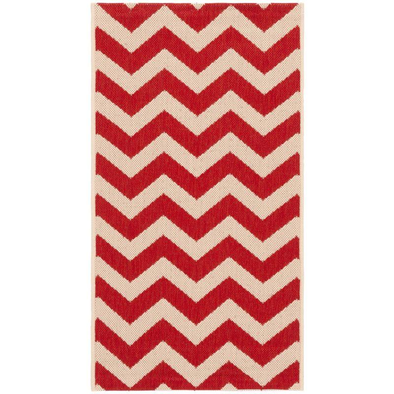 Courtyard CY6244 Power Loomed Indoor and Outdoor Accent Rug - Red - 2'x3'7" - Safavieh