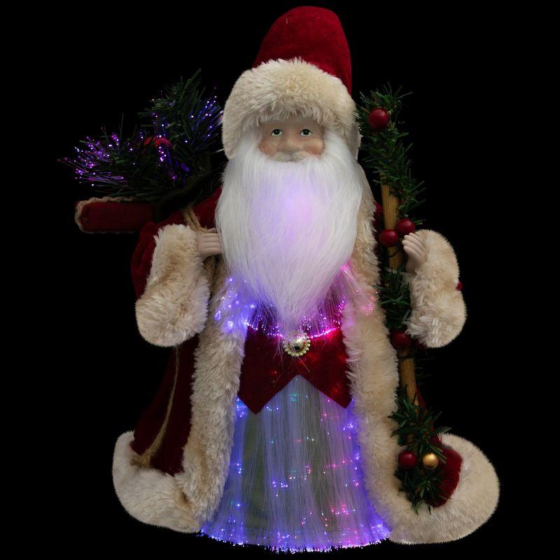 Northlight Lighted Color-Changing Fiber Optic Santa Claus Christmas Tree Topper - 12"