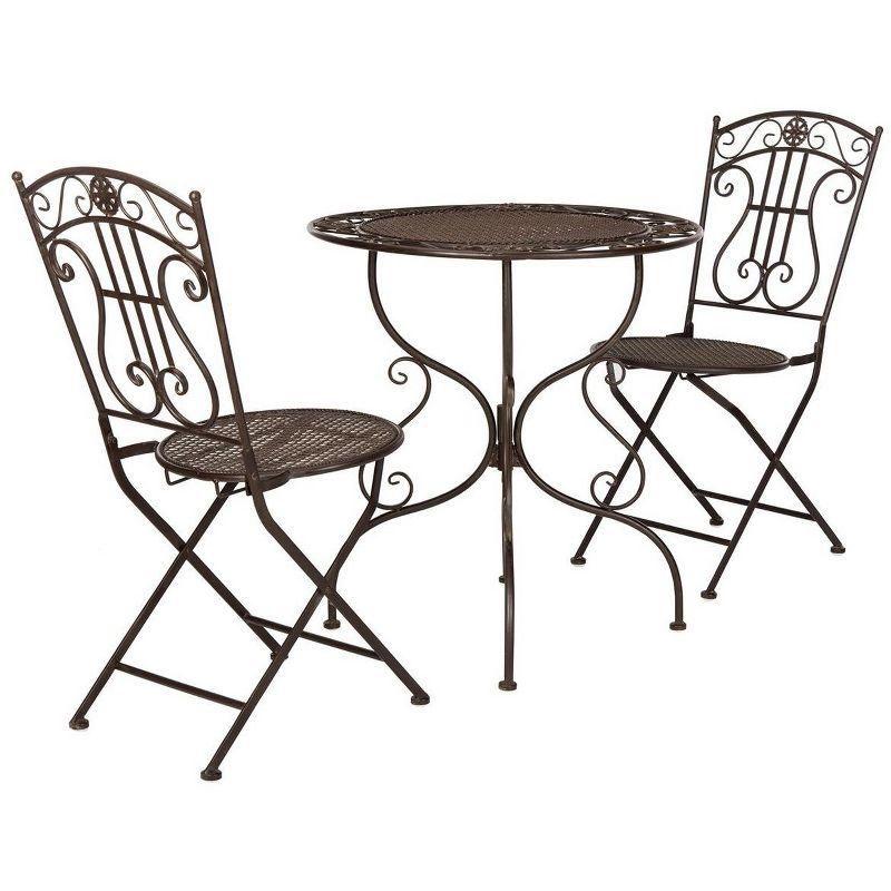 Semly 3 Pieces Patio Outdoor Bistro Set  - Safavieh