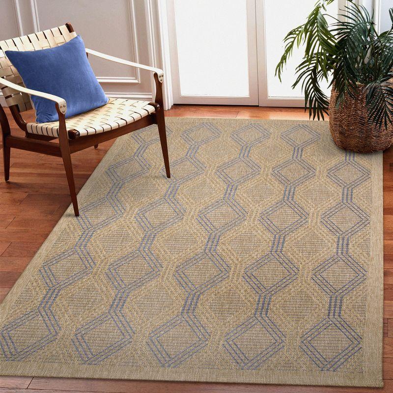 Liora Manne Sahara Links Indoor/Outdoor Rug Navy 6'6" x 9'4"
