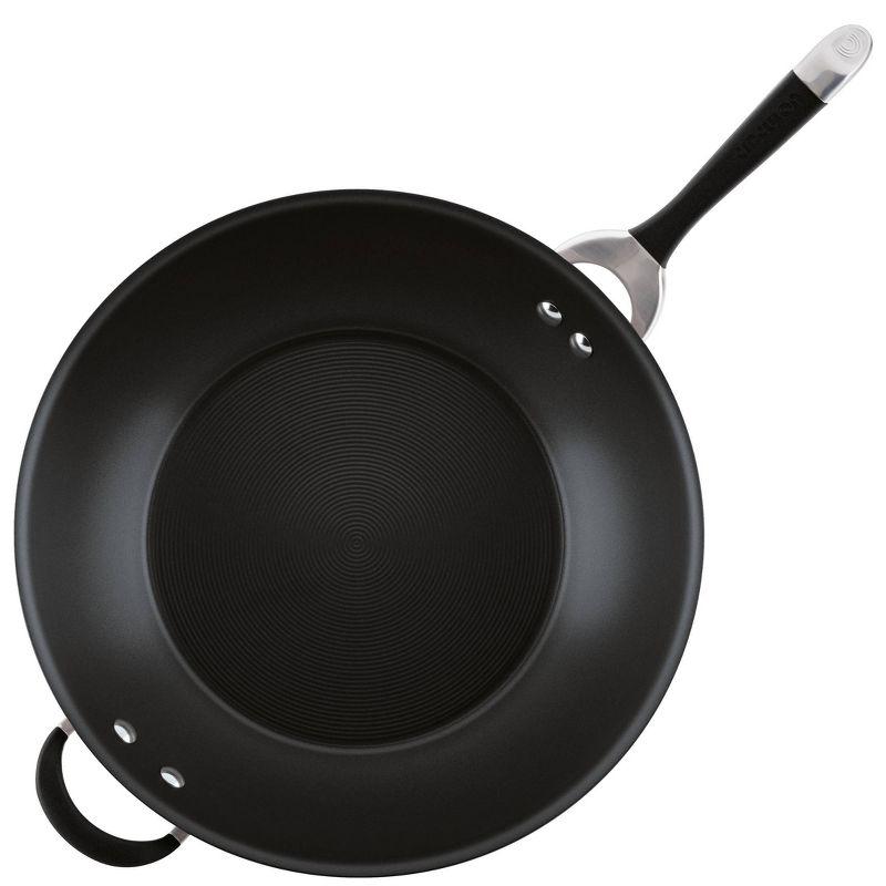 Circulon Symmetry Hard-Anodized Nonstick Induction Stir Fry Pan with Helper Handle, 14-Inch