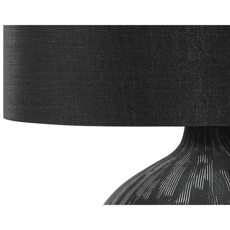 Monarch Specialties Lighting 23inchH Table Lamp Black Ceramic Black Shade Contemporary